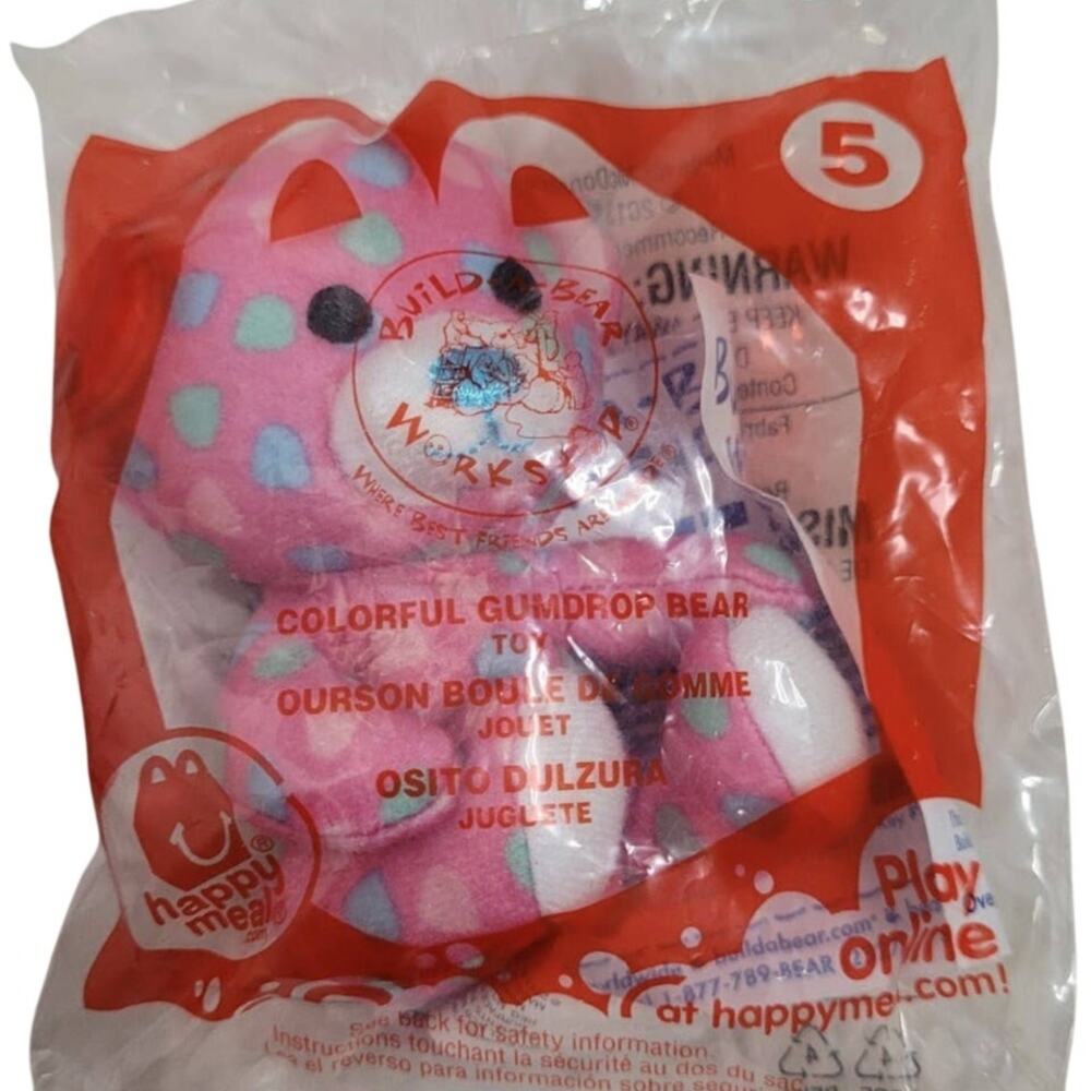 2013 McDonalds Build a Bear Colorful Gumdrop Bear New in Package 5